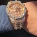 Good Quality Fully Customized Iced Out Diamond Lab Grown Watch for Men Hip Hop Diamond Jewelry