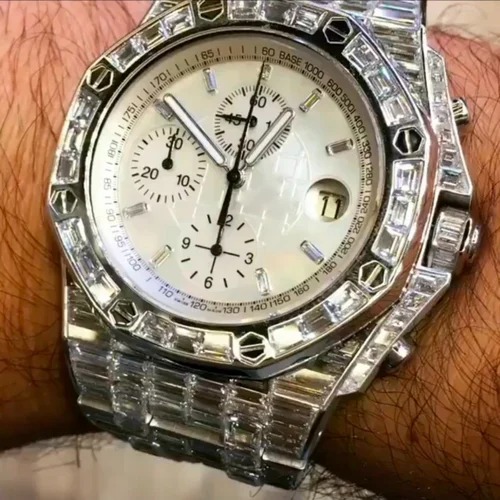 Good Quality Customized Iced Out Lab Grown Watch Stainless Steel Best Quality Diamond Watch