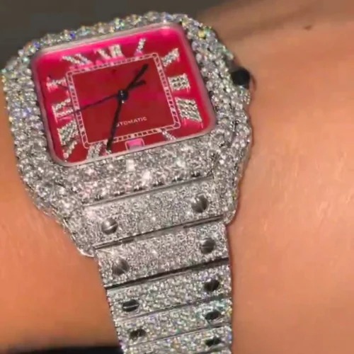 Good Quality Fully Customized Iced Out Diamond Lab Grown Watch for Men Hip Hop Diamond Jewelry