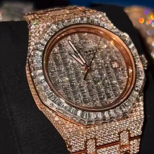 Good Quality Hip Hop Customized Iced out Lab Grown Diamond Watch for Men VVS Diamond Watch