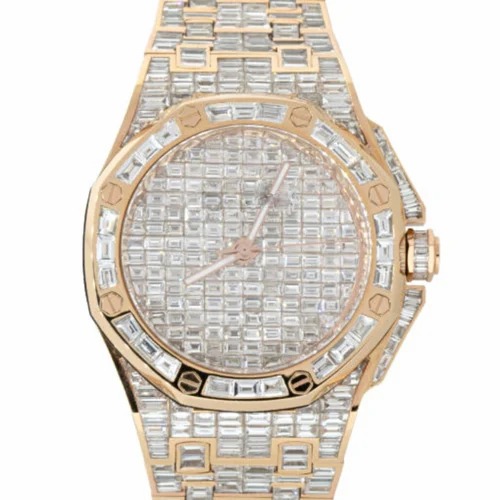 High Quality DEF Lab Grown Diamond Watch Colorless Diamond Hip Hop Style Diamond Watch