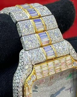Best Quality Fully Customized Iced Out Diamond Lab Grown Watch for Men Hip Hop Diamond Jewelry