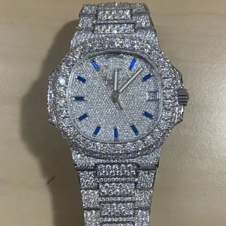 Top Quality Customized Iced Out Lab Grown Watch Stainless Steel Best Quality Diamond Watch