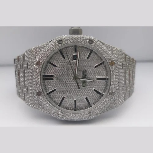 Trending Customized Iced Out Lab Grown Watch Stainless Steel Best Quality Diamond Watch for Men