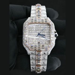 High Quality Customized Iced Out Lab Grown Watch Stainless Steel Best Quality Diamond Watch