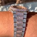 High Quality Customized Iced Out Lab Grown Watch Stainless Steel Best Quality Diamond Watch