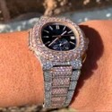 High Quality Customized Iced Out Lab Grown Watch Stainless Steel Best Quality Diamond Watch
