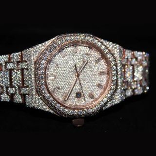 High Quality DEF Lab Grown Diamond Watch Colorless Diamond Hip Hop Style Diamond Watch