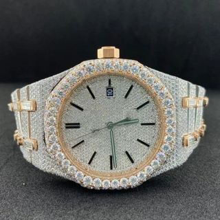 High Quality DEF Lab Grown Diamond Watch Colorless Diamond Hip Hop Style Diamond Watch