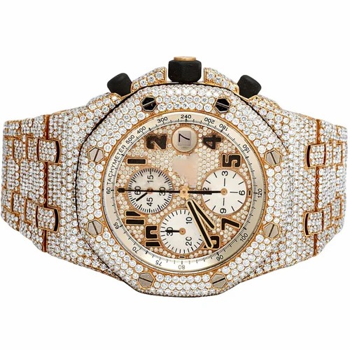 Top Quality Customized Iced Out Lab Grown Watch Stainless Steel Best Quality Diamond Watch