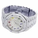 High Quality DEF Lab Grown Diamond Watch Colorless Diamond Hip Hop Style Diamond Watch