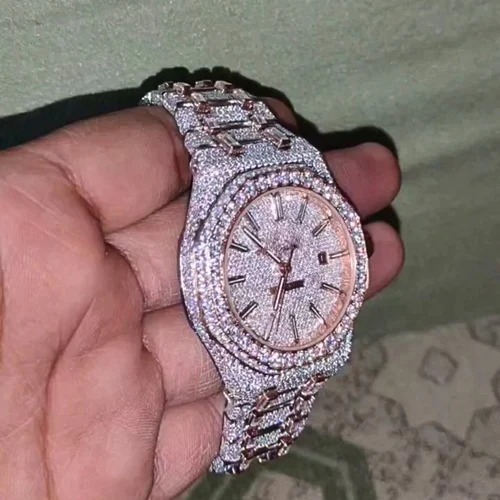 High Quality DEF Lab Lab Grown Diamond Watch Colorless Diamond Hip Hop Style Diamond Watch