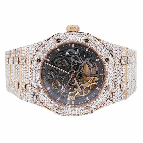 High Quality Fully Customized Iced Out Diamond Lab Grown Watch for Men Hip Hop Diamond Jewelry
