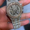Top Quality Customized Iced Out Lab Grown Watch Stainless Steel Best Quality Diamond Watch