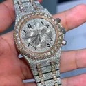 Top Quality Customized Iced Out Lab Grown Watch Stainless Steel Best Quality Diamond Watch