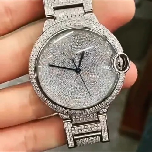 High Quality Hip Hop Customized Iced out Lab Grown Diamond Watch for Men VVS Diamond Watch