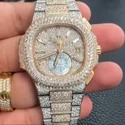 Hip Hop Customized Iced out Lab Grown Diamond Watch for Men VVS Diamond Watch Gift