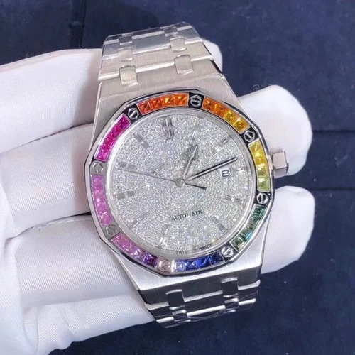 Hip Hop Customized Iced out Lab Grown Diamond Watch for Men VVS Diamond Watch Gift