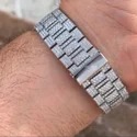 Top Quality Customized Iced Out Lab Grown Watch Stainless Steel Best Quality Diamond Watch