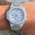 Top Quality Customized Iced Out Lab Grown Watch Stainless Steel Best Quality Diamond Watch