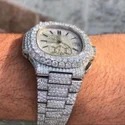 Top Quality Customized Iced Out Lab Grown Watch Stainless Steel Best Quality Diamond Watch