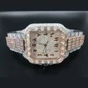 Top Quality Customized Iced Out Lab Grown Watch Stainless Steel Best Quality Diamond Watch