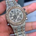 Best Selling Fully Customized Iced Out Diamond Lab Grown Watch for Men Hip Hop Diamond Jewelry