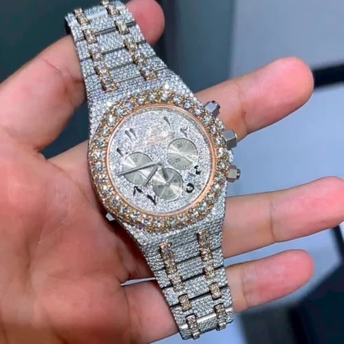 Best Selling Fully Customized Iced Out Diamond Lab Grown Watch for Men Hip Hop Diamond Jewelry