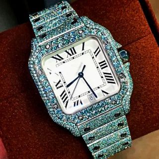 Top Quality Diamond Lab Grown Watch on Factory Price DEF Lab Grown Diamond Iced Out Watch