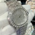 Trending Customized Iced Out Lab Grown Watch VVS Diamonds Studded Hip Hop Watch Gift for Men