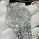 Trending Customized Iced Out Lab Grown Watch VVS Diamonds Studded Hip Hop Watch Gift for Men
