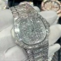 Trending Customized Iced Out Lab Grown Watch VVS Diamonds Studded Hip Hop Watch Gift for Men