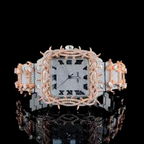 Best Selling Fully Customized Iced Out Diamond Lab Grown Watch for Men Hip Hop Diamond Jewelry