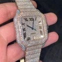 Good quality Customized Iced Out Lab Grown Watch Stainless Steel Best Quality Diamond Watch
