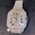 Good quality Customized Iced Out Lab Grown Watch Stainless Steel Best Quality Diamond Watch