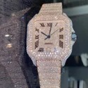 Good quality Customized Iced Out Lab Grown Watch Stainless Steel Best Quality Diamond Watch
