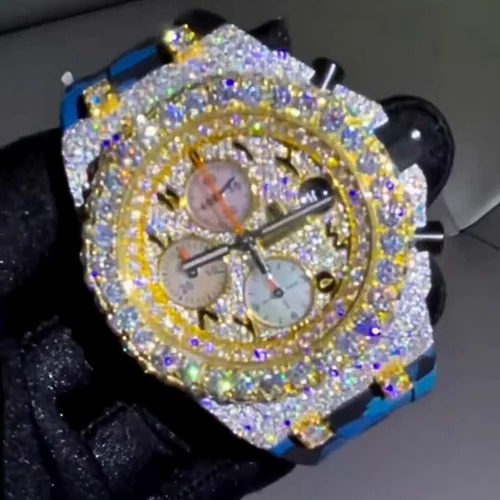Good Quality Hip Hop Customized Iced out Lab Grown Diamond Watch for Men VVS Diamond Watch Gift