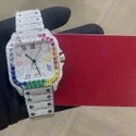Good Quality Hip Hop Customized Iced out Lab Grown Diamond Watch for Men VVS Diamond Watch Gift
