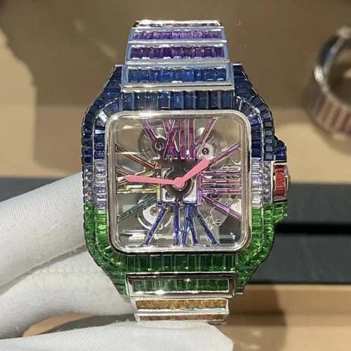 Good Quality Hip Hop Customized Iced out Lab Grown Diamond Watch for Men VVS Diamond Watch Gift