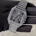 High Quality Customized Iced Out Lab Grown Watch Stainless Steel Best Quality Diamond Watch