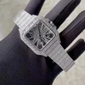 High Quality Customized Iced Out Lab Grown Watch Stainless Steel Best Quality Diamond Watch