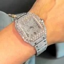 High Quality DEF Lab Grown Diamond Watch Colorless Diamond Hip Hop Style Diamond Watch