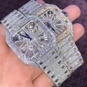 Trending Customized Iced Out Lab Grown Watch Stainless Steel Best Quality Diamond Watch for Men
