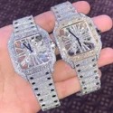 Trending Customized Iced Out Lab Grown Watch Stainless Steel Best Quality Diamond Watch for Men