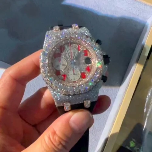 High Quality Fully Customized Lab Grown Iced Out Diamond Watch for Men Hip Hop Diamond Jewelry watch