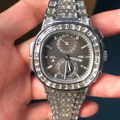 High Quality Hip Hop Customized Iced out Lab Grown Diamond Watch for Men VVS Diamond Watch