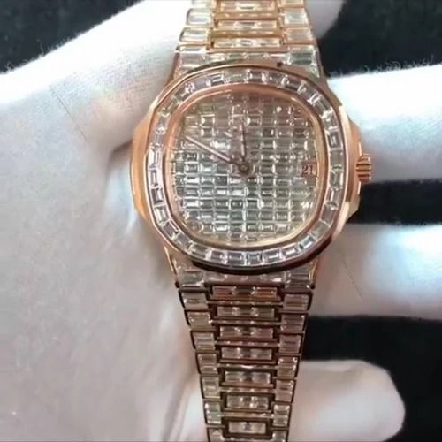 High Quality Hip Hop Customized Iced out Lab Grown Diamond Watch for Men VVS Diamond Watch