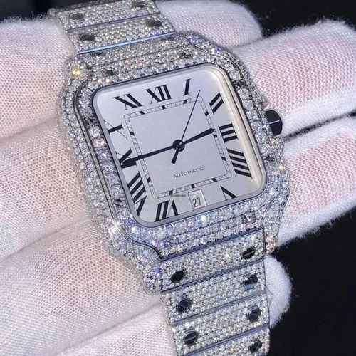 High Quality Hip Hop Customized Iced out Lab Grown Diamond Watch for Men VVS Diamond Watch Gift