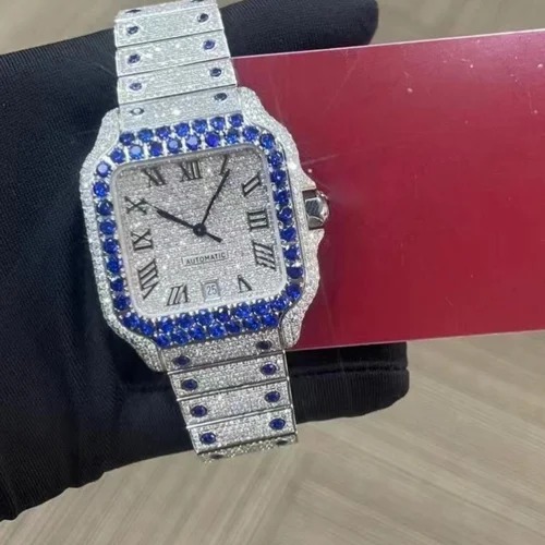 High Quality Hip Hop Customized Iced out Lab Grown Diamond Watch for Men VVS Diamond Watch Gift