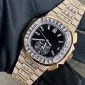 Top Quality Customized Iced Out Lab Grown Watch Stainless Steel Best Quality Diamond Watch